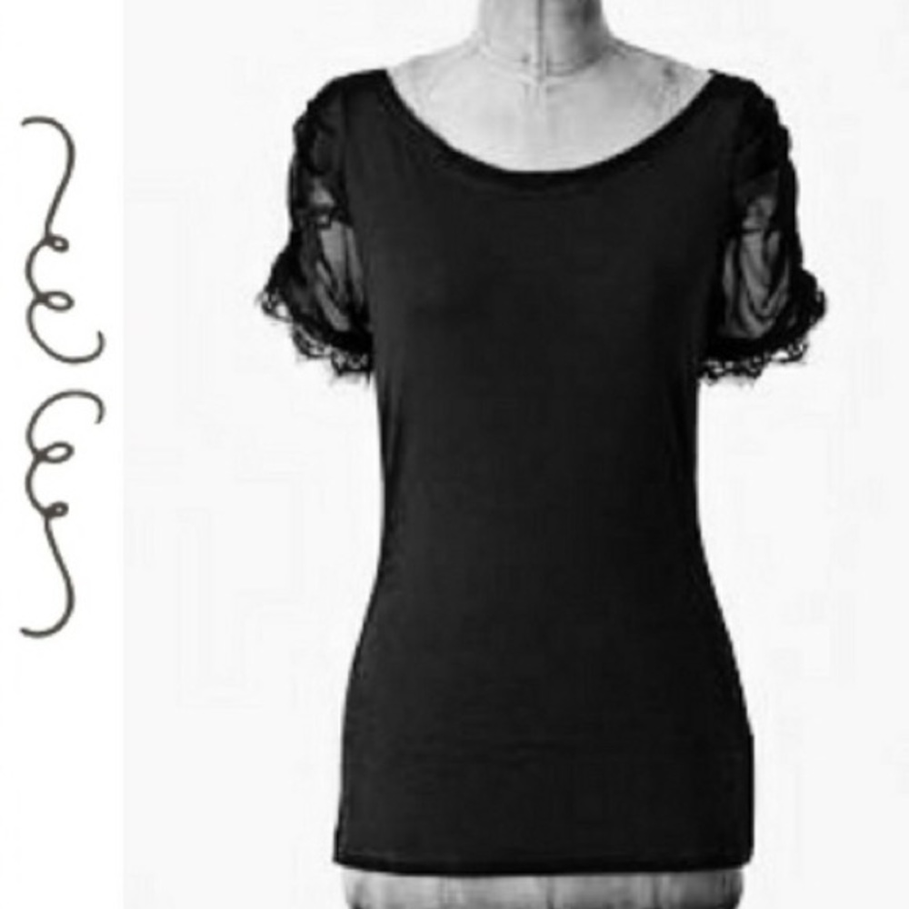 {Anthropologie} Odonate Epiprocta lace sleeve top